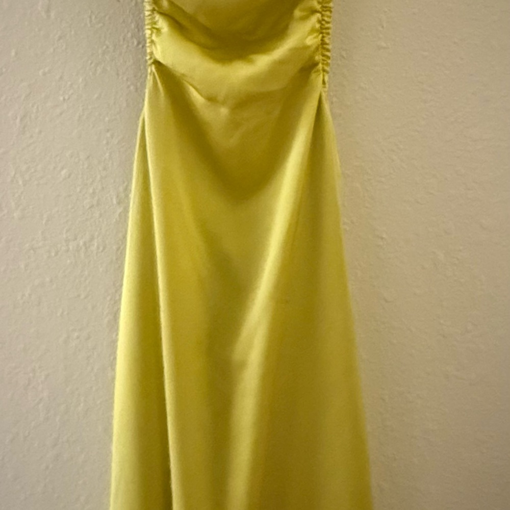 Sabo Elegant Green Satin Dress